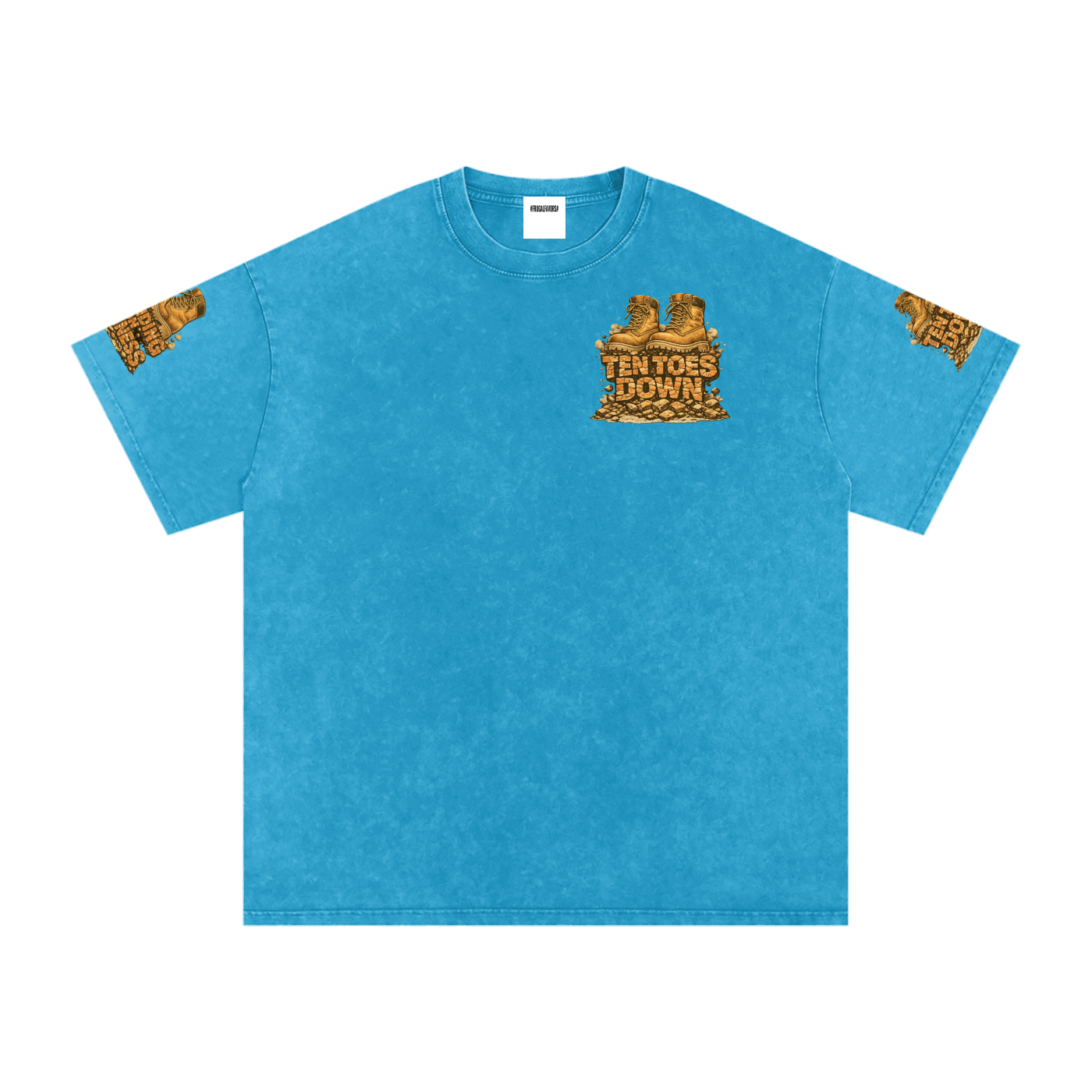 Snow Washed Oversized Cotton T-Shirt