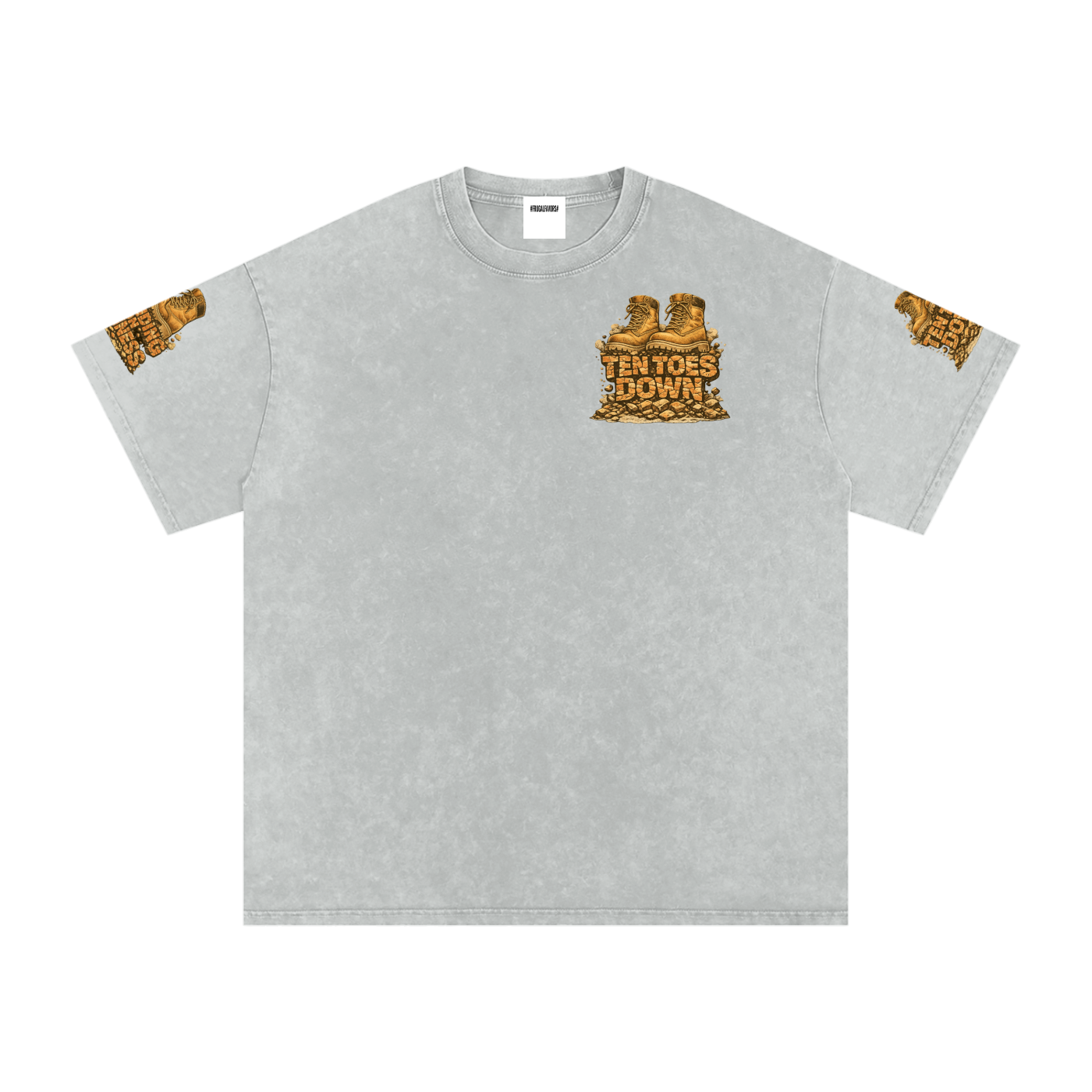 Snow Washed Oversized Cotton T-Shirt