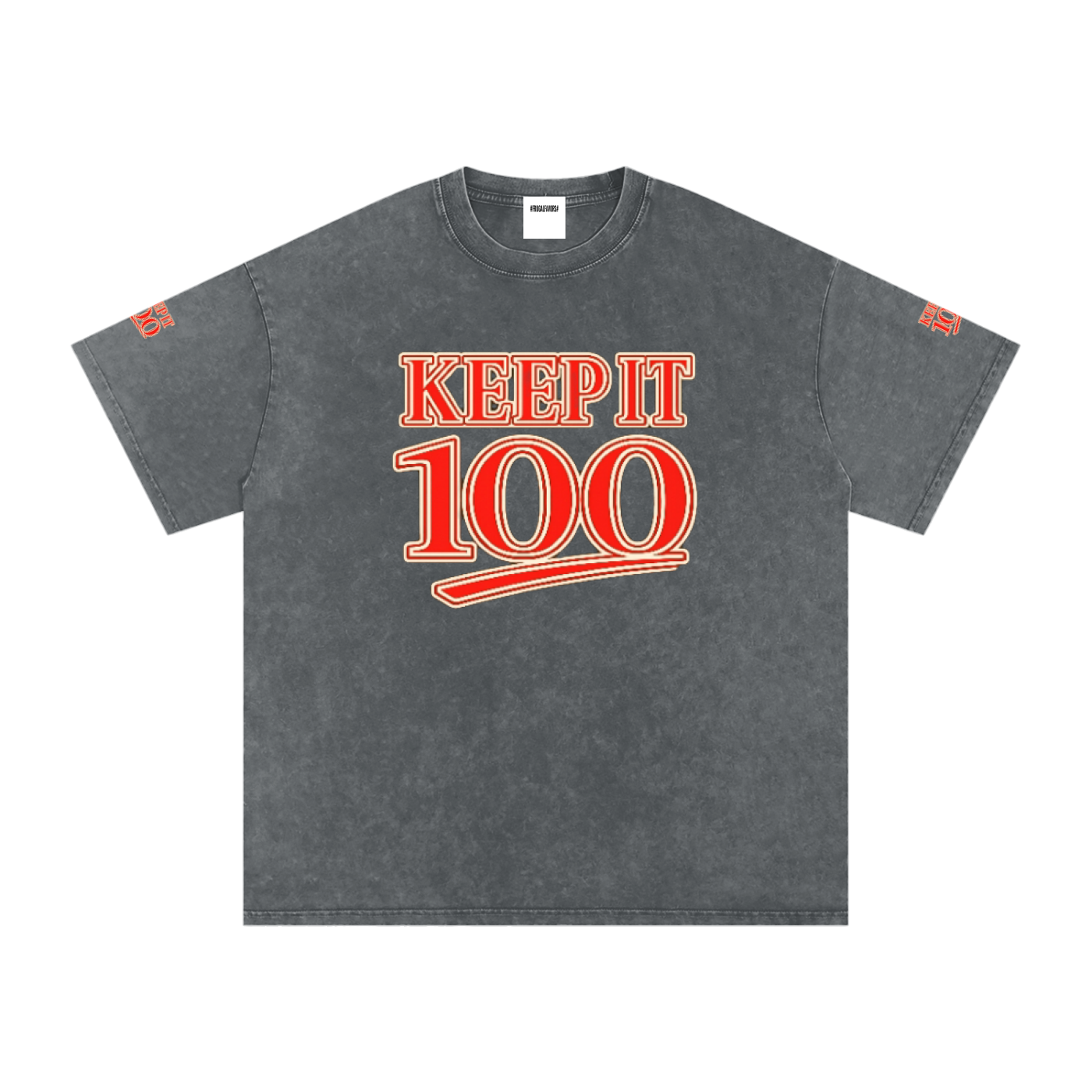 Snow Washed Oversized Cotton T-Shirt