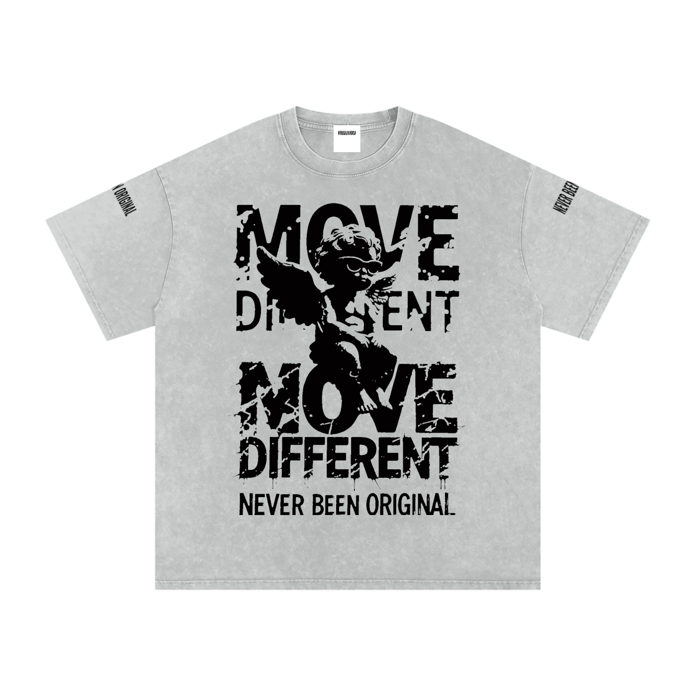 Snow Washed Oversized Cotton T-Shirt