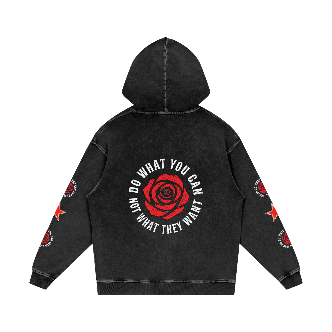 Snow Washed Loose Cotton Hoodie