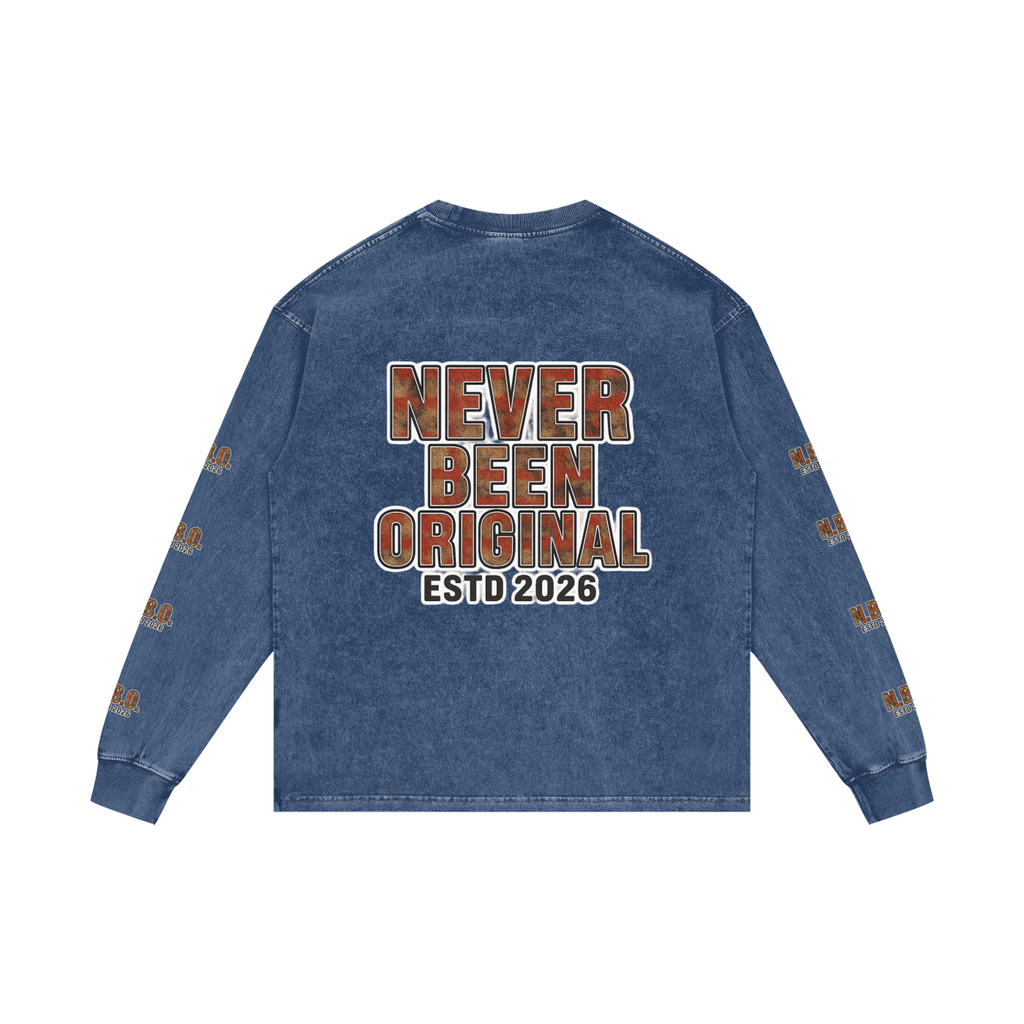 Acid Wash Oversize Long Sleeve T-Shirt