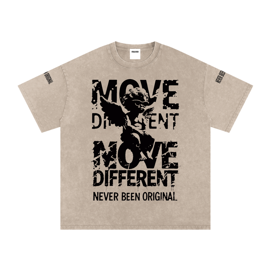 Snow Washed Oversized Cotton T-Shirt