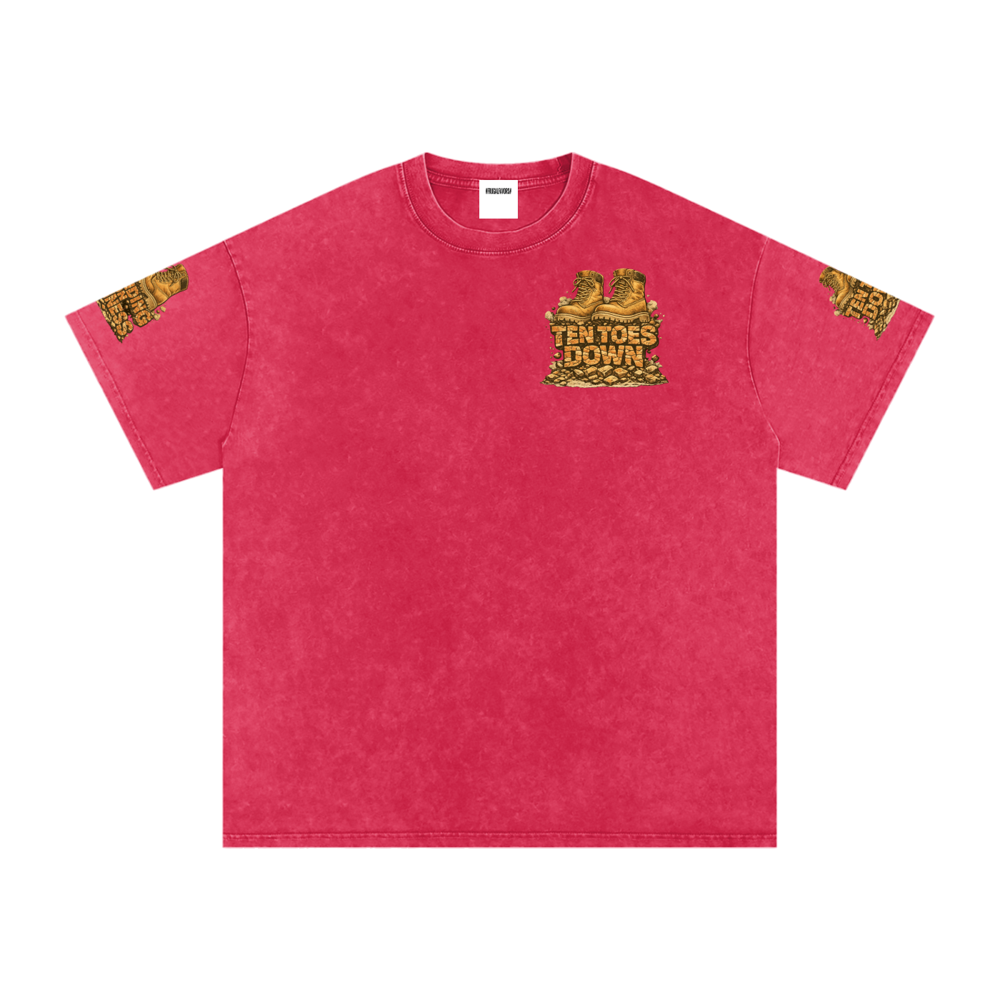 Snow Washed Oversized Cotton T-Shirt