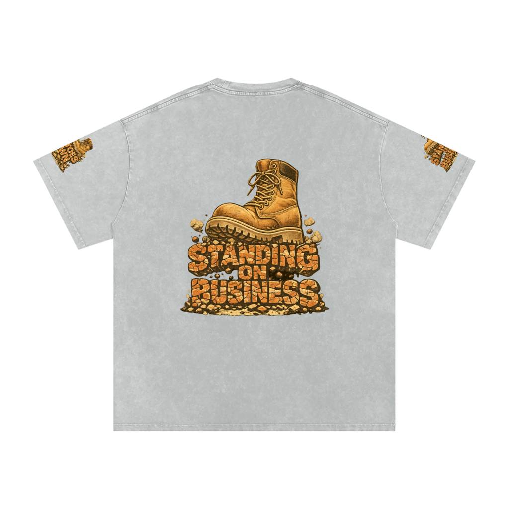 Snow Washed Oversized Cotton T-Shirt