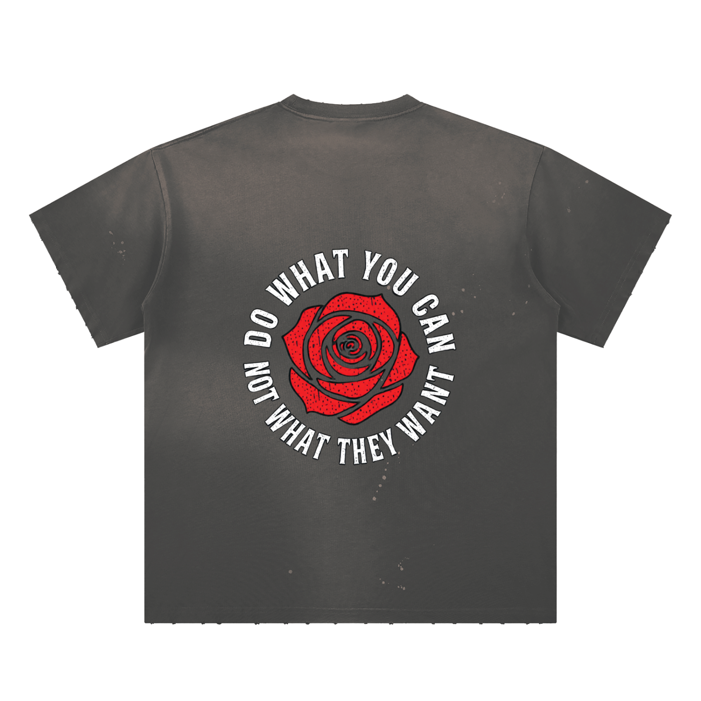Hand-Frayed Sunfade Paint Splatter T-Shirt