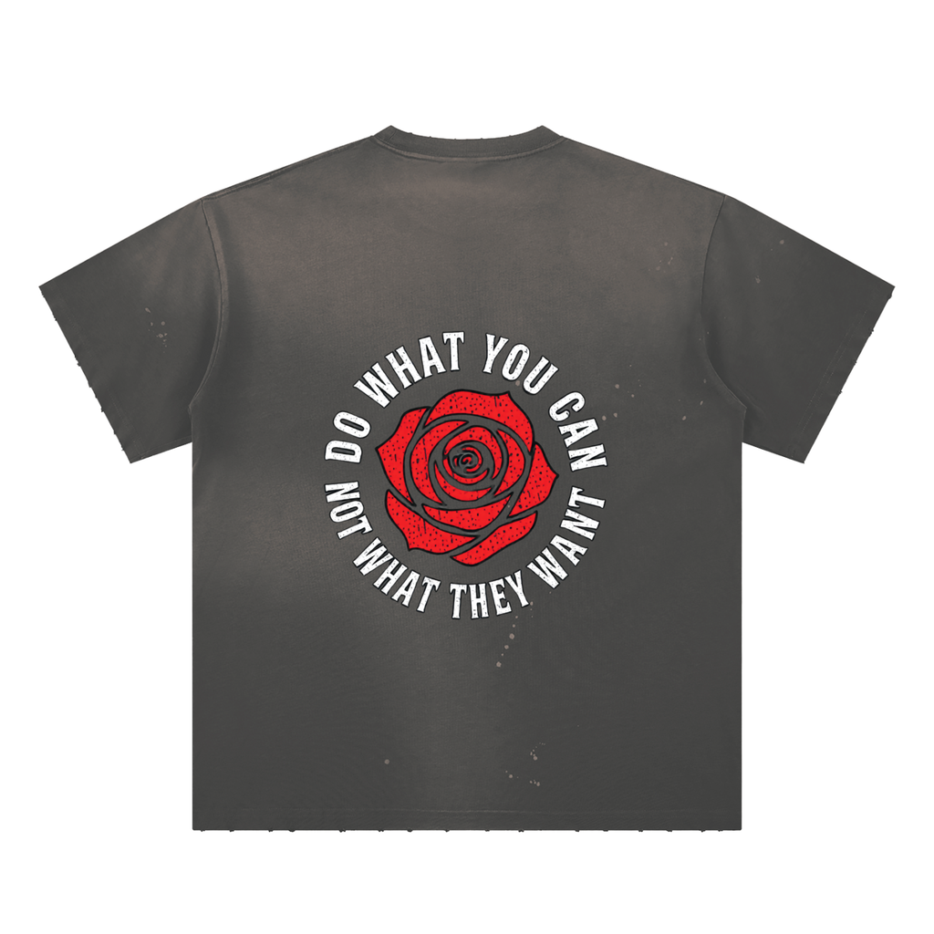 Hand-Frayed Sunfade Paint Splatter T-Shirt