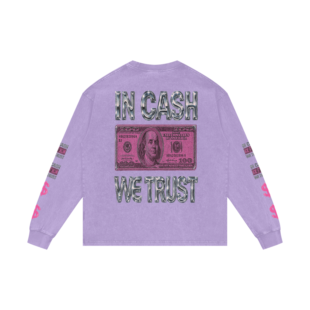 Acid Wash Oversize Long Sleeve T-Shirt