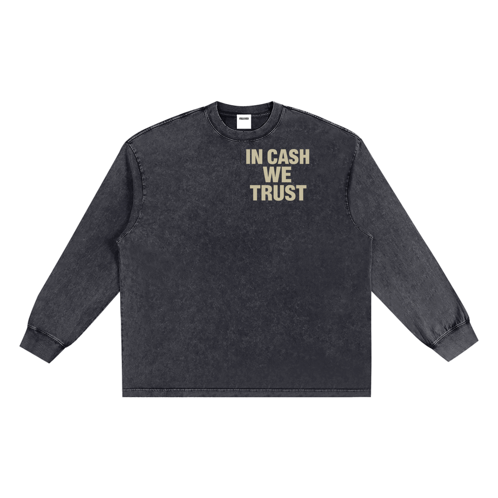 Snow Washed Frayed Edge T-Shirt