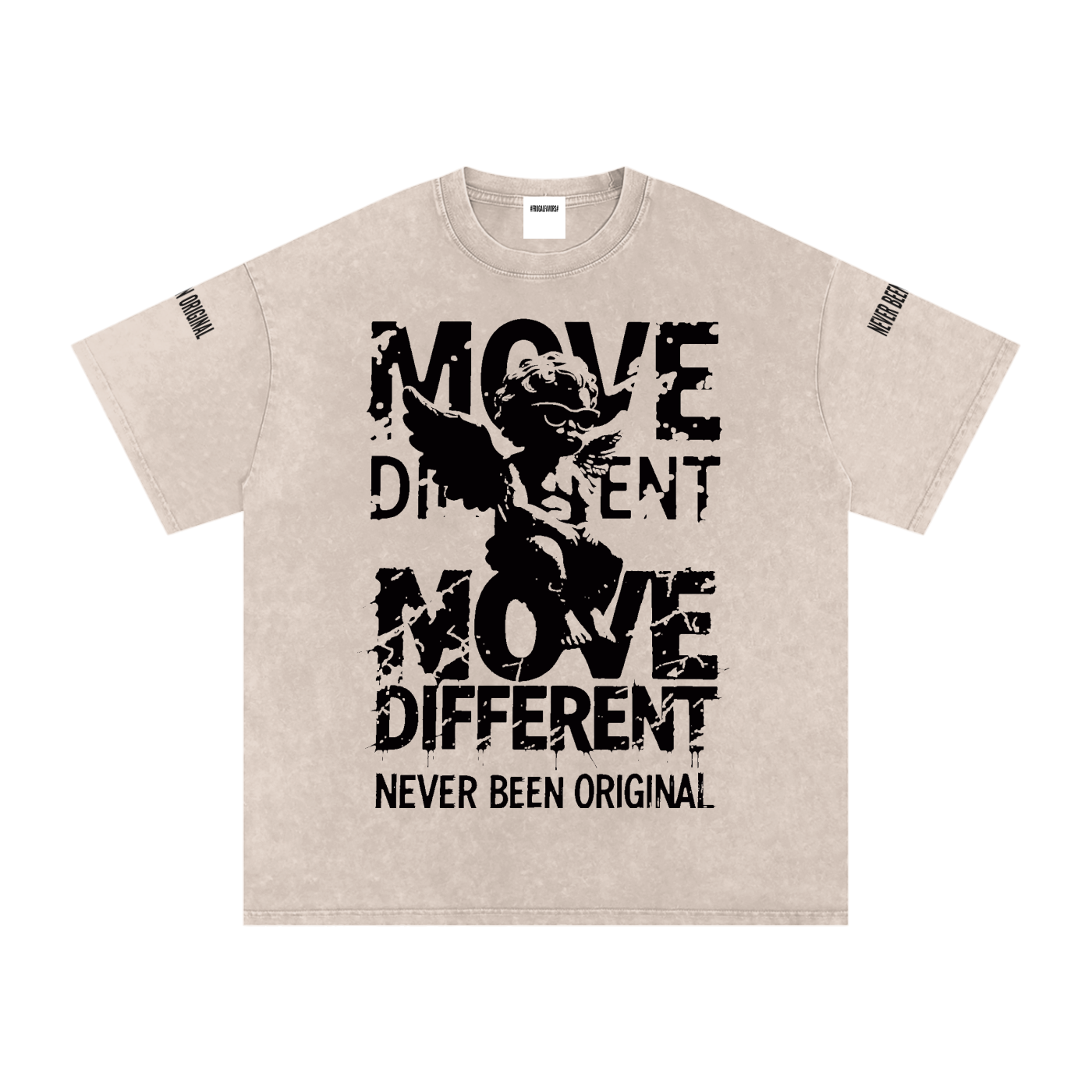 Snow Washed Oversized Cotton T-Shirt