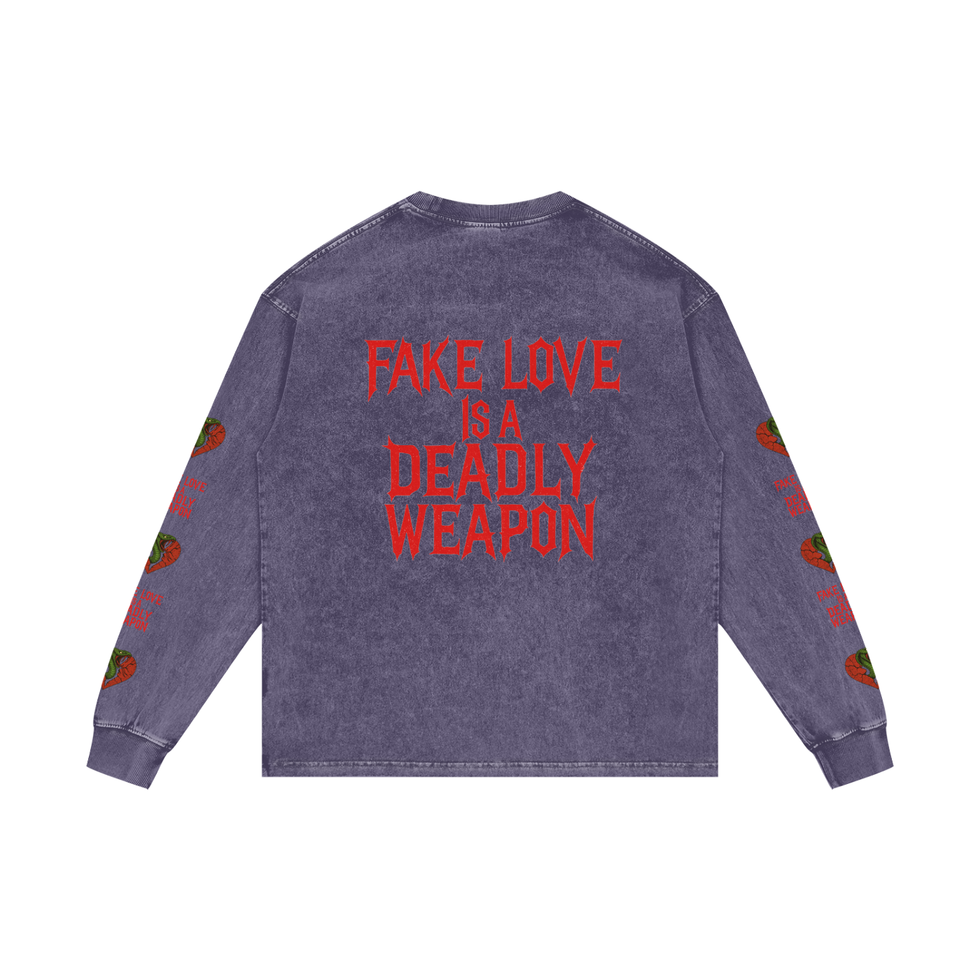 Acid Wash Oversize Long Sleeve T-Shirt