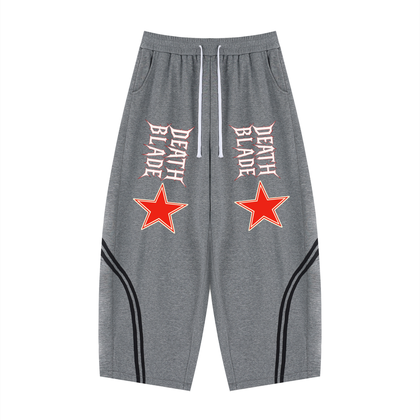 Unisex Wide Leg Piping Sweatpants