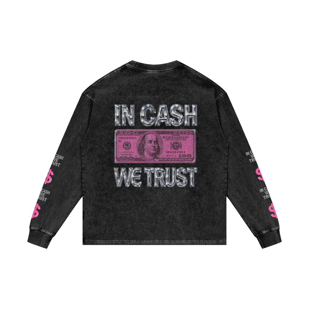 Acid Wash Oversize Long Sleeve T-Shirt