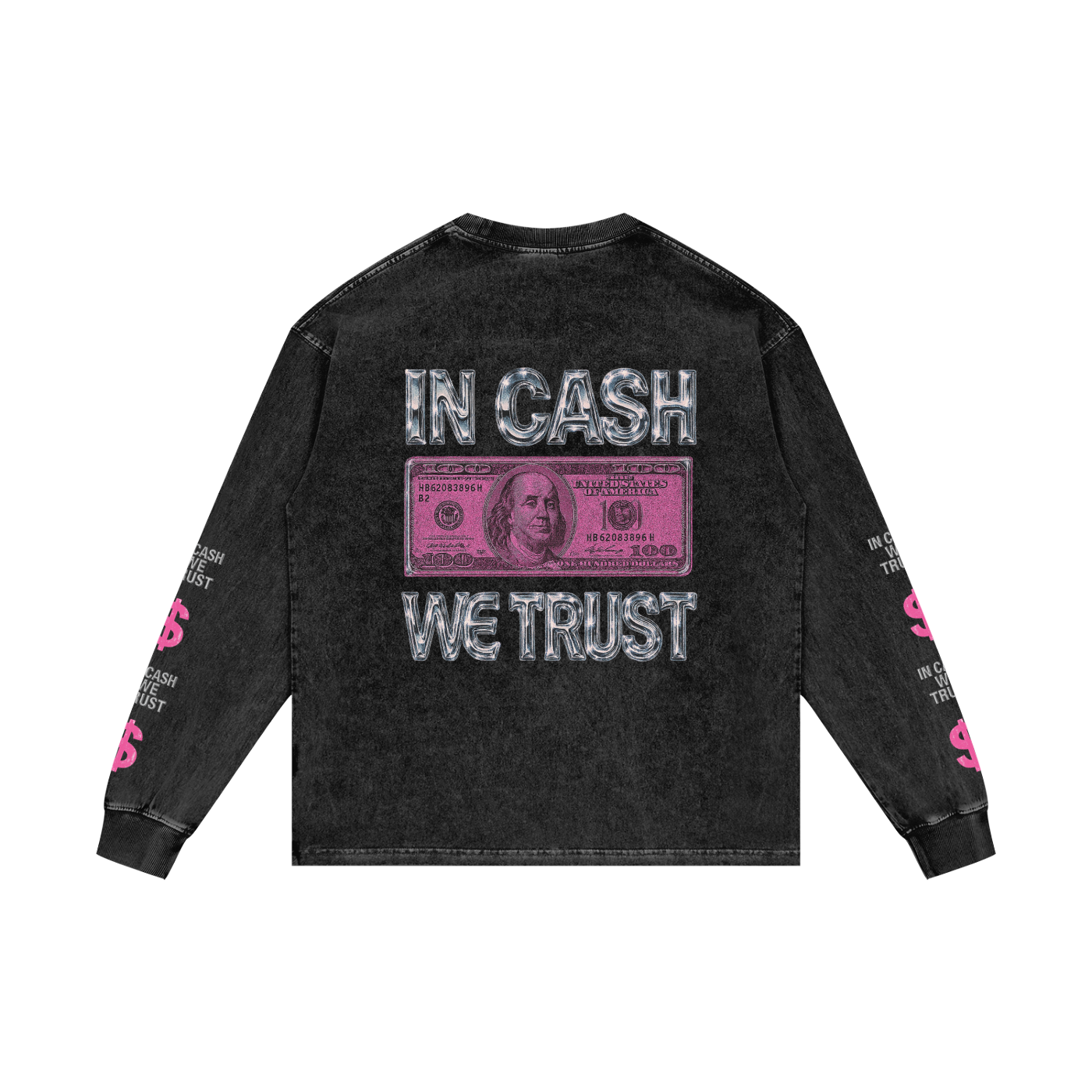 Acid Wash Oversize Long Sleeve T-Shirt