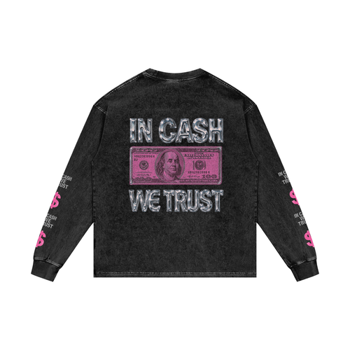 Acid Wash Oversize Long Sleeve T-Shirt