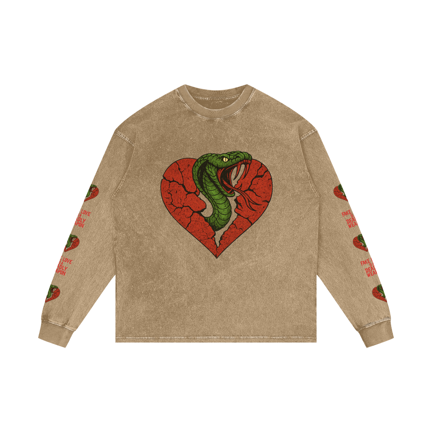 Acid Wash Oversize Long Sleeve T-Shirt