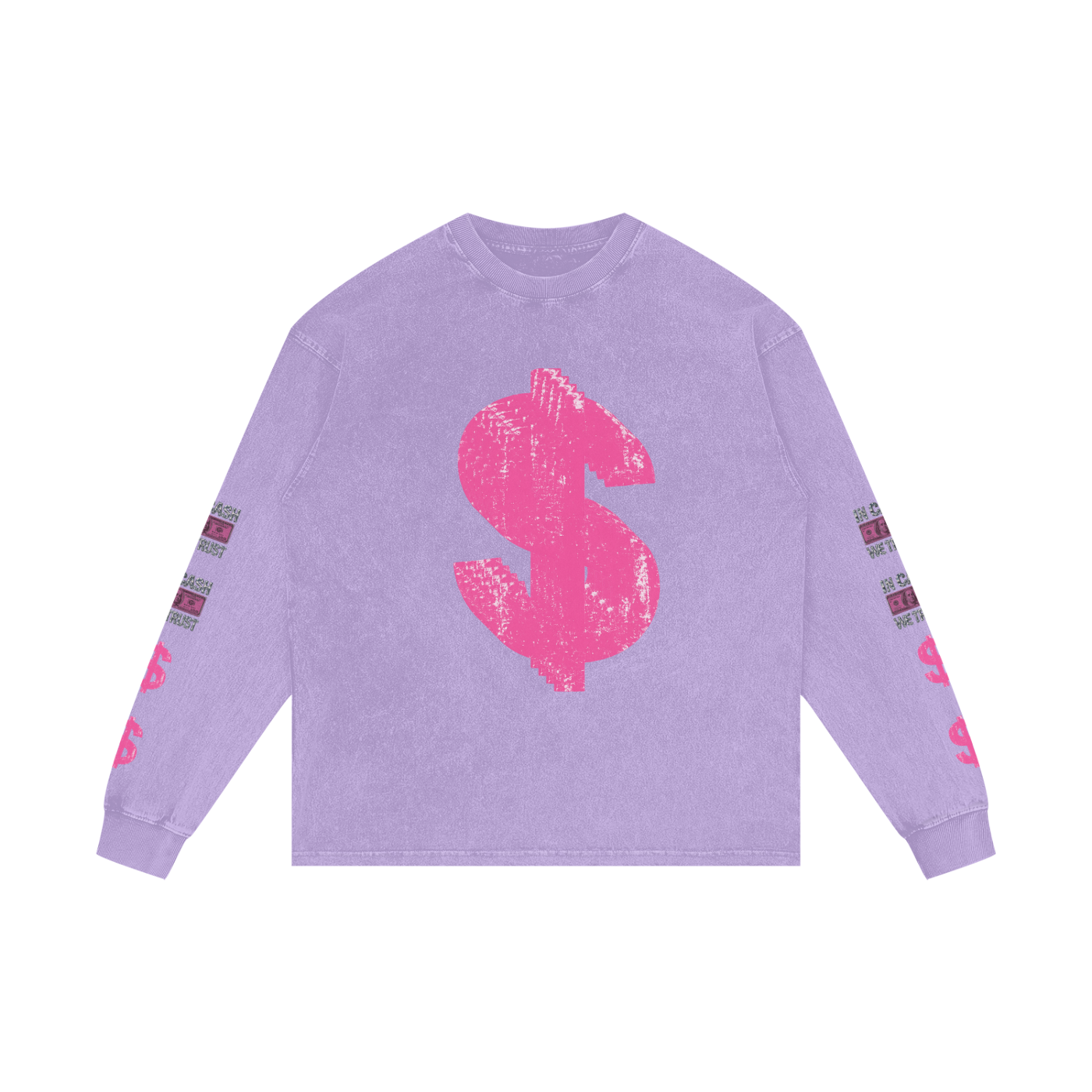 Acid Wash Oversize Long Sleeve T-Shirt