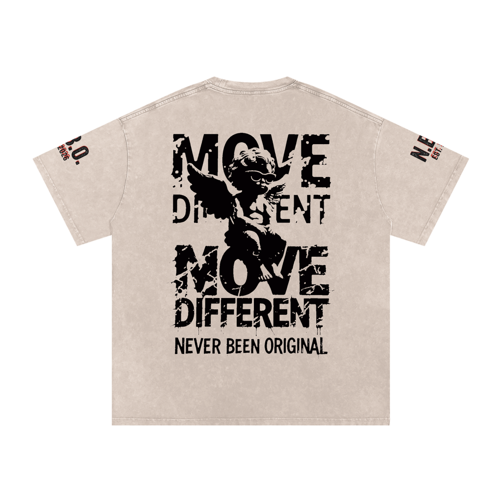 Snow Washed Oversized Cotton T-Shirt