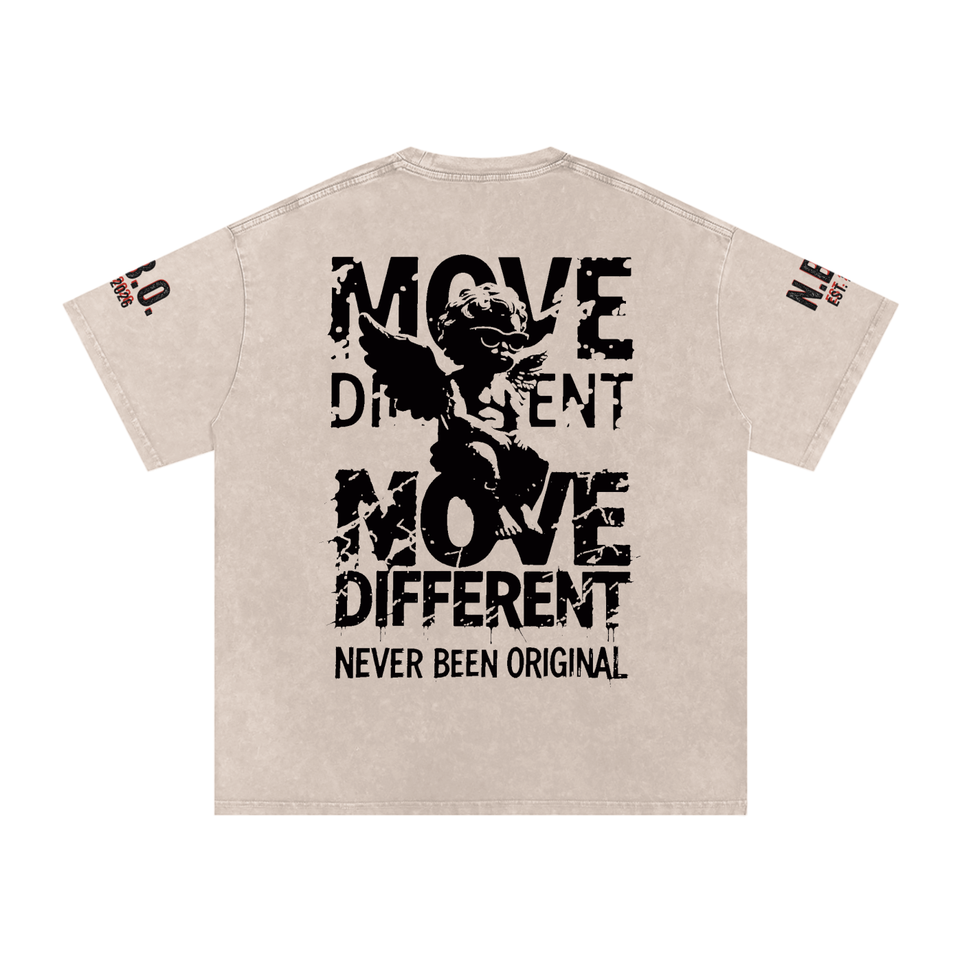 Snow Washed Oversized Cotton T-Shirt