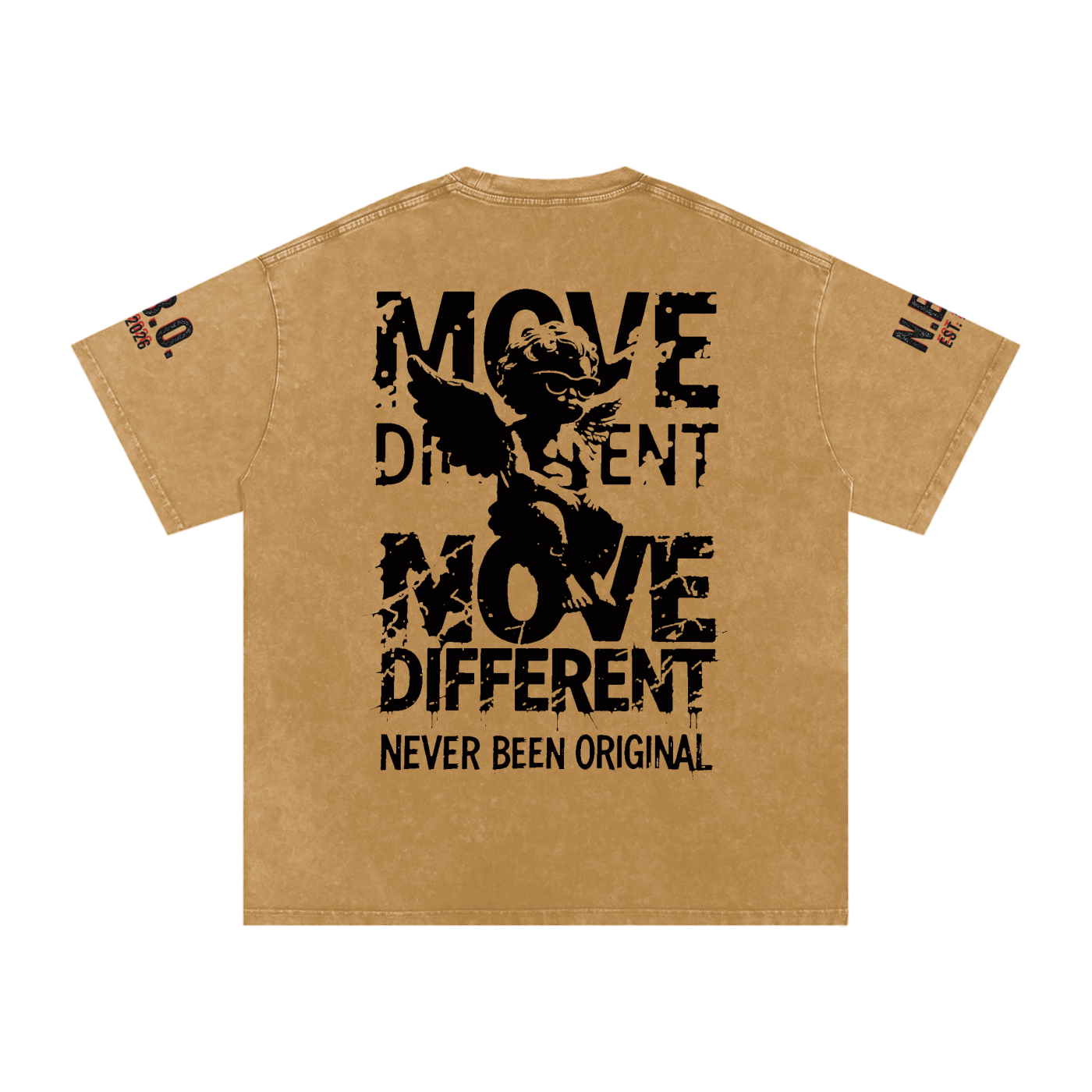 Snow Washed Oversized Cotton T-Shirt