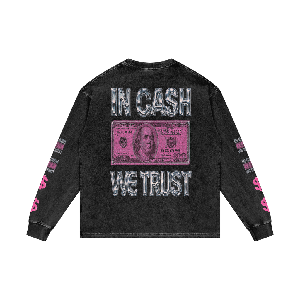 Acid Wash Oversize Long Sleeve T-Shirt