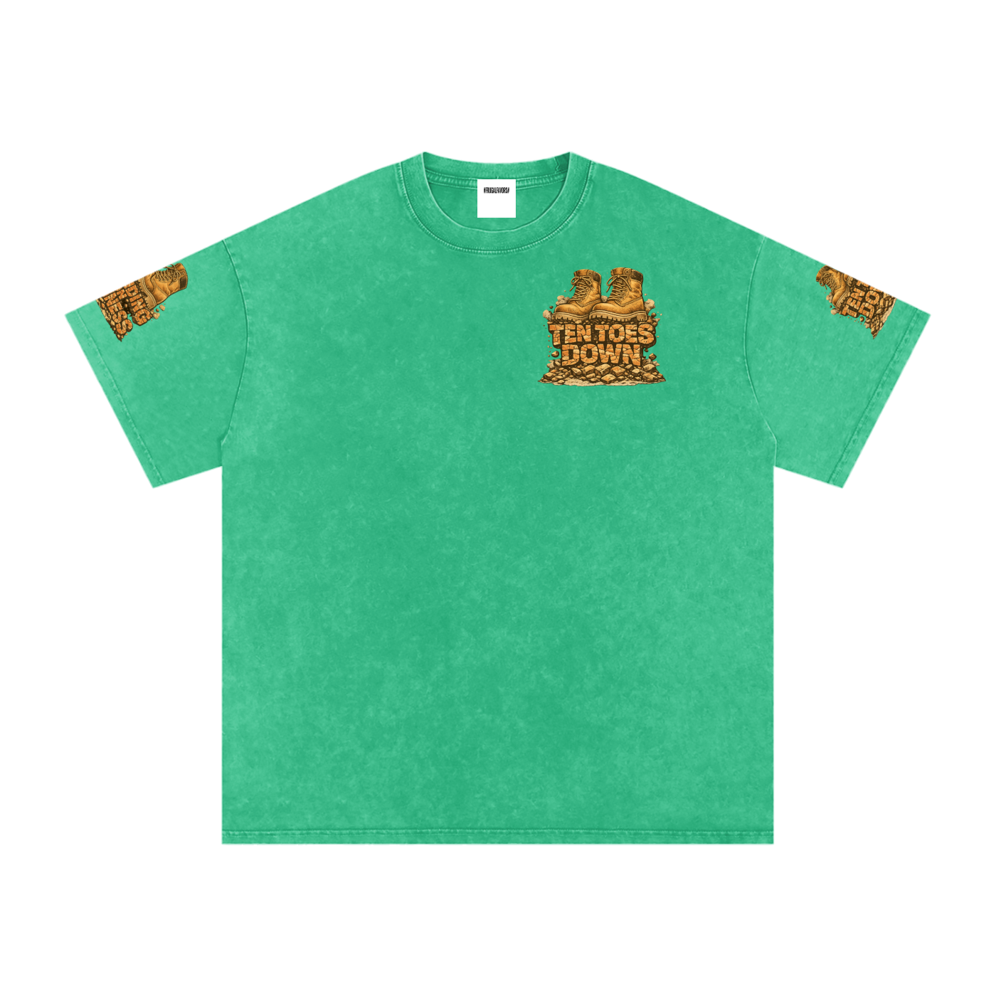 Snow Washed Oversized Cotton T-Shirt
