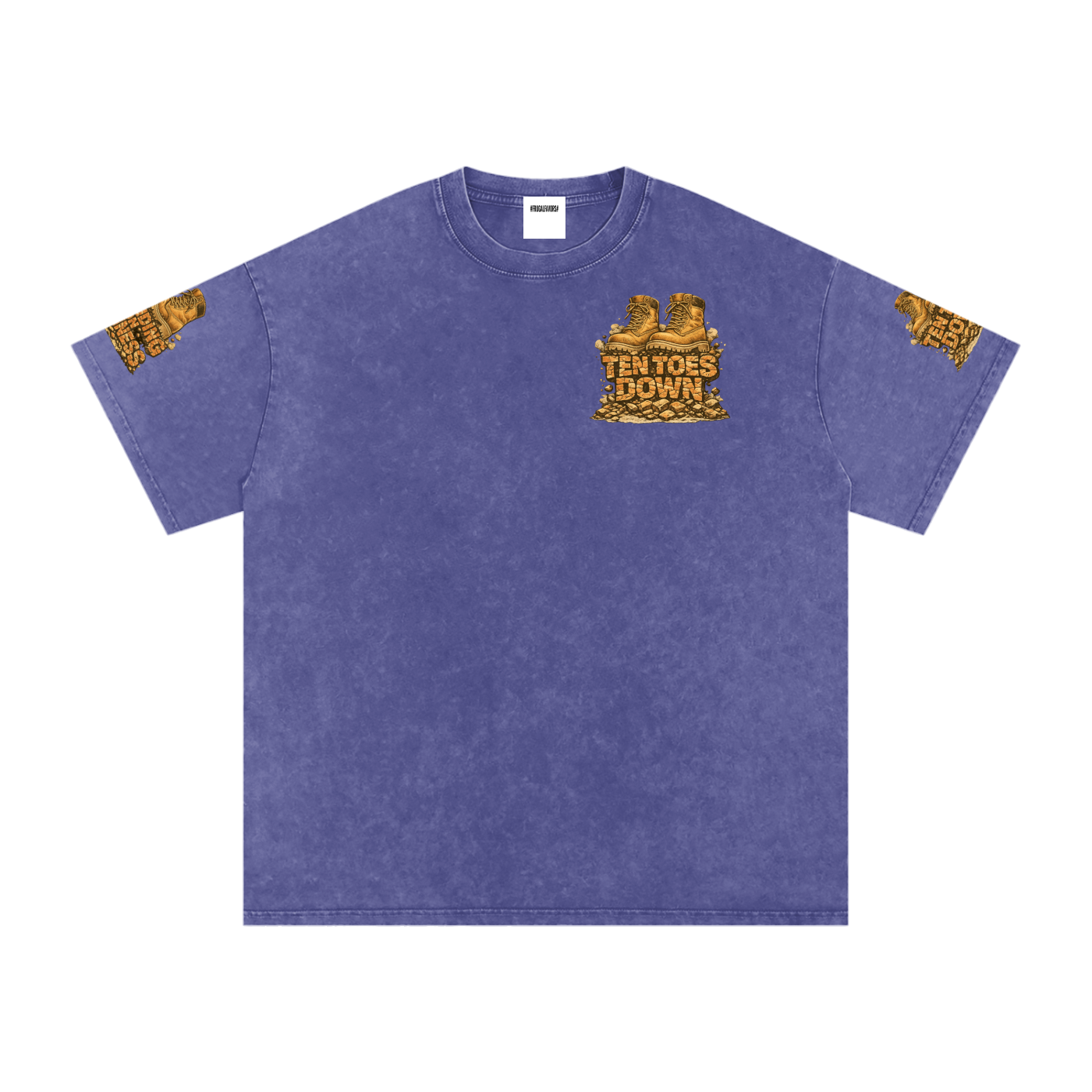 Snow Washed Oversized Cotton T-Shirt