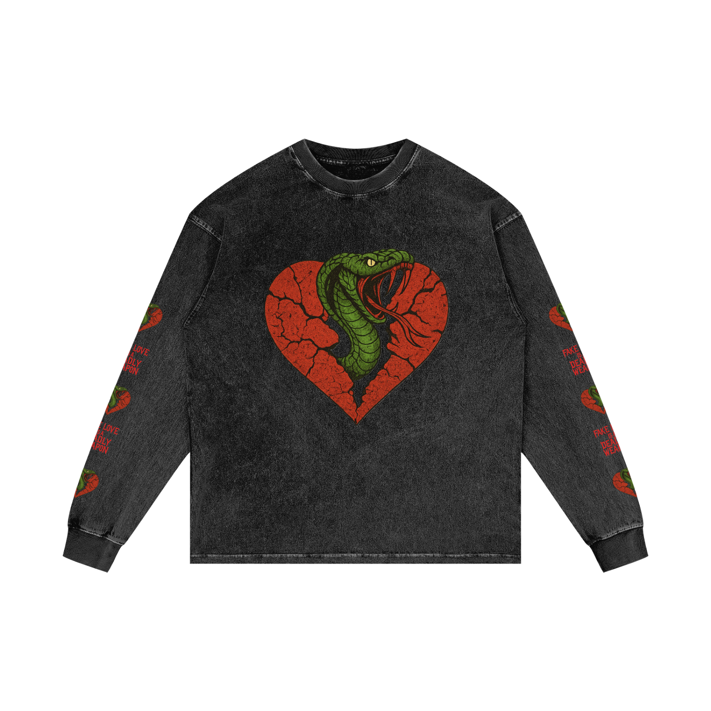 Acid Wash Oversize Long Sleeve T-Shirt