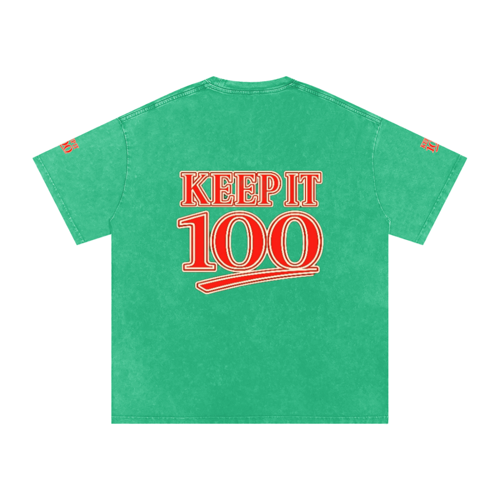 Snow Washed Oversized Cotton T-Shirt