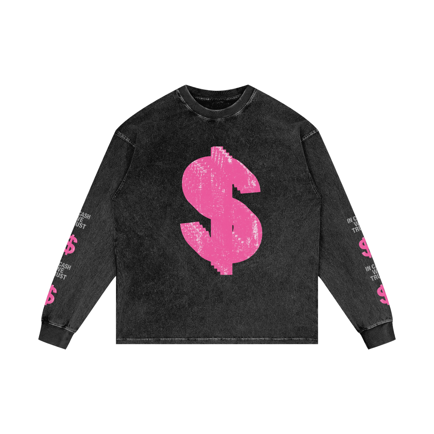 Acid Wash Oversize Long Sleeve T-Shirt