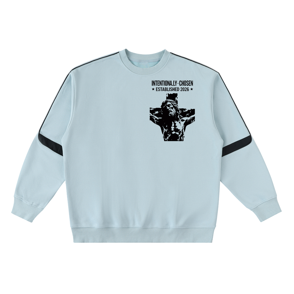 Oversized Crewneck Taped Sweatshirt