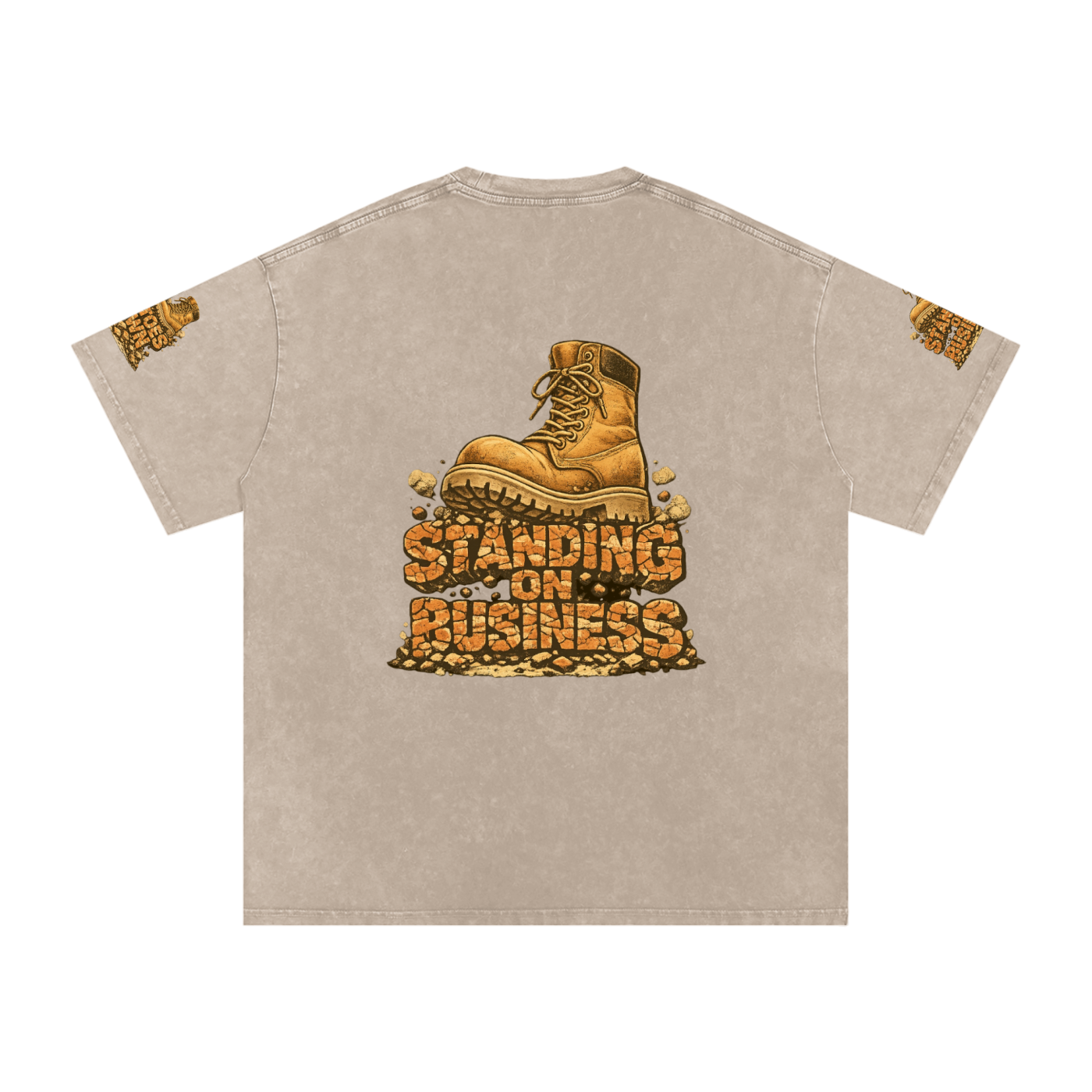 Snow Washed Oversized Cotton T-Shirt