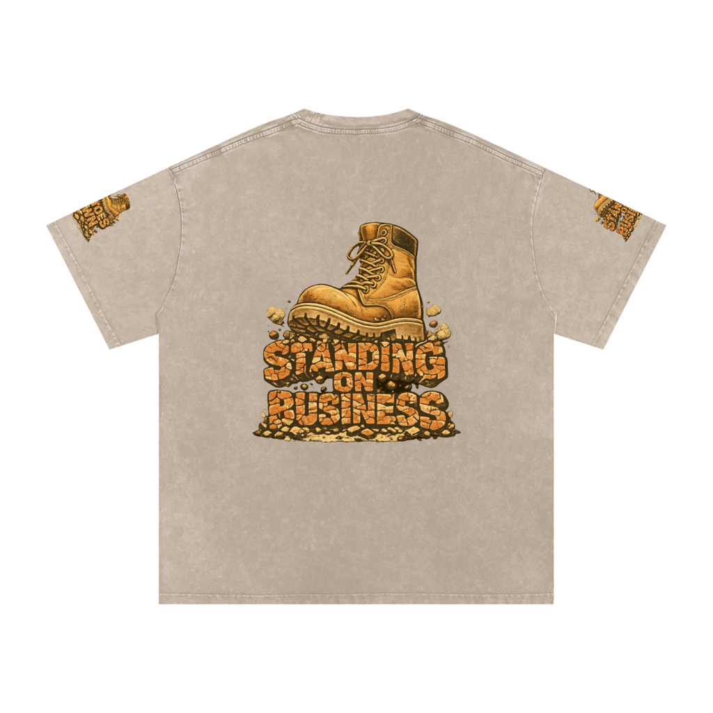 Snow Washed Oversized Cotton T-Shirt