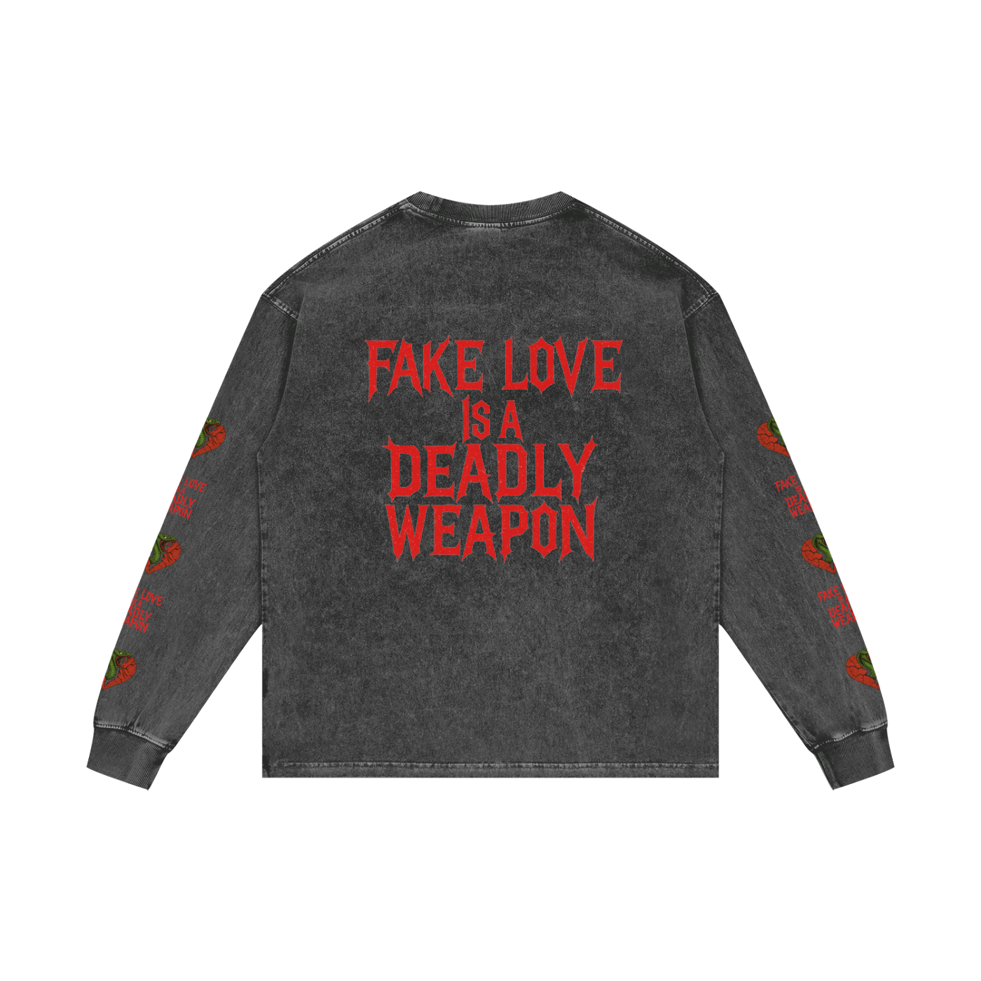Acid Wash Oversize Long Sleeve T-Shirt