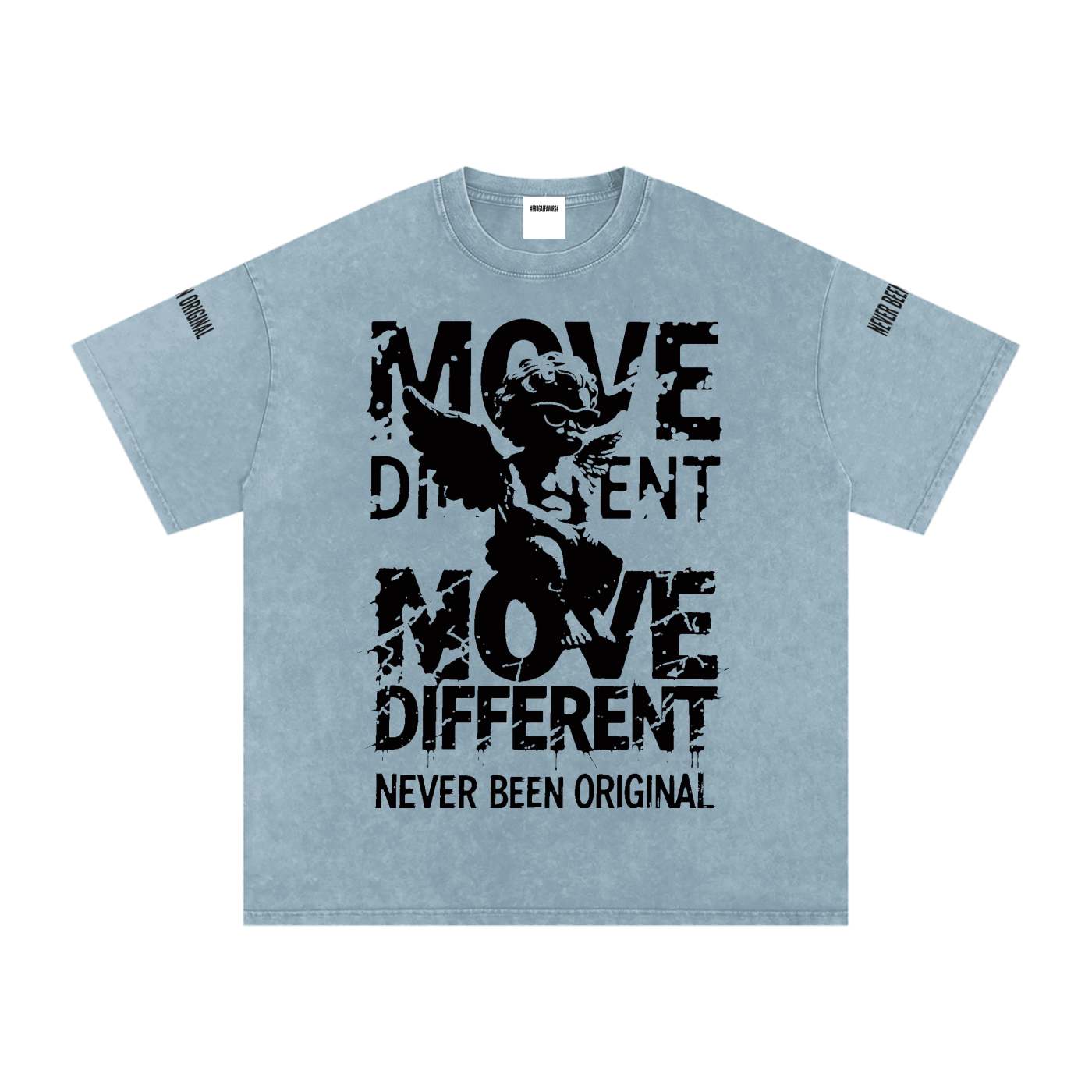 Snow Washed Oversized Cotton T-Shirt