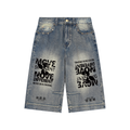 Vintage Wash Baggy Denim Shorts