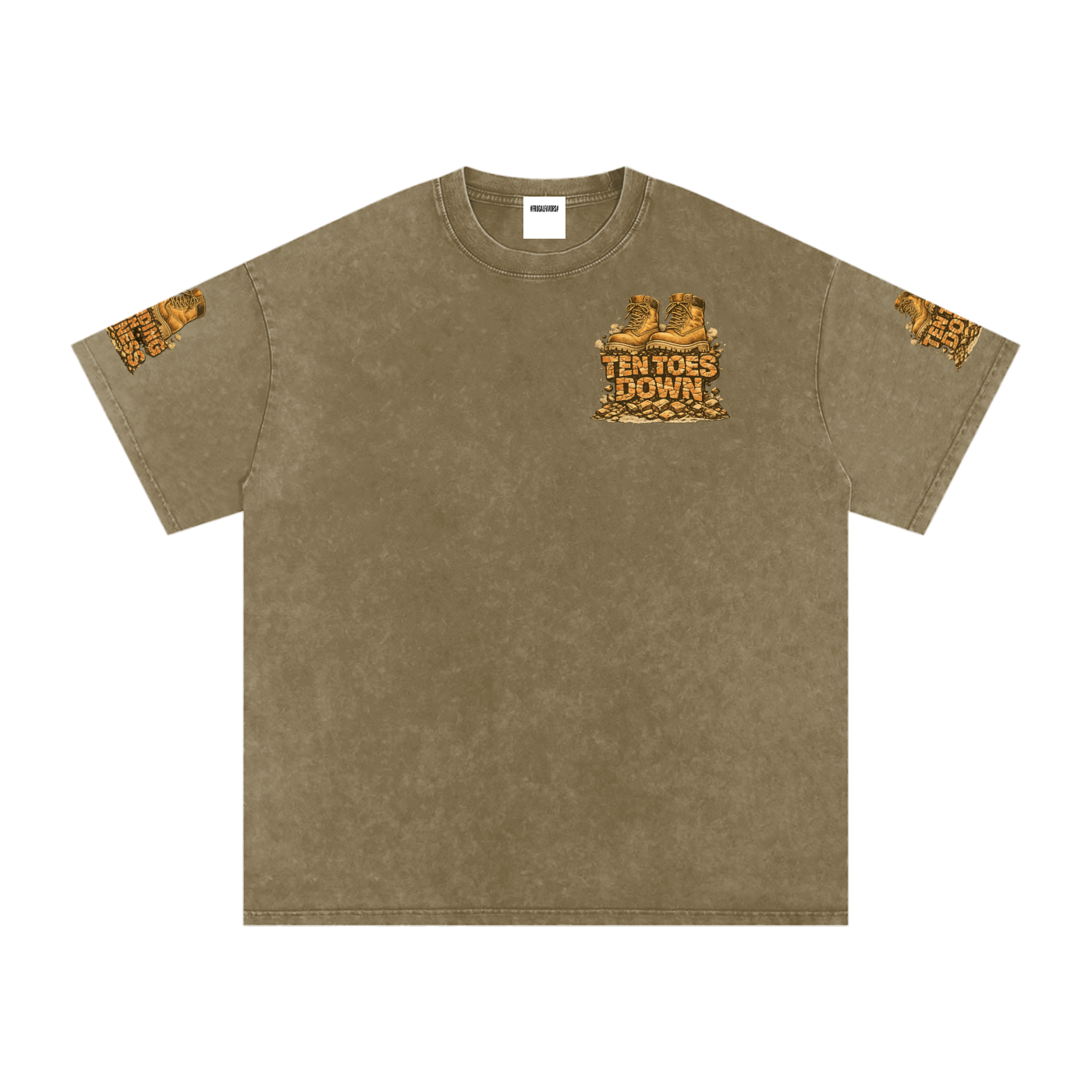 Snow Washed Oversized Cotton T-Shirt