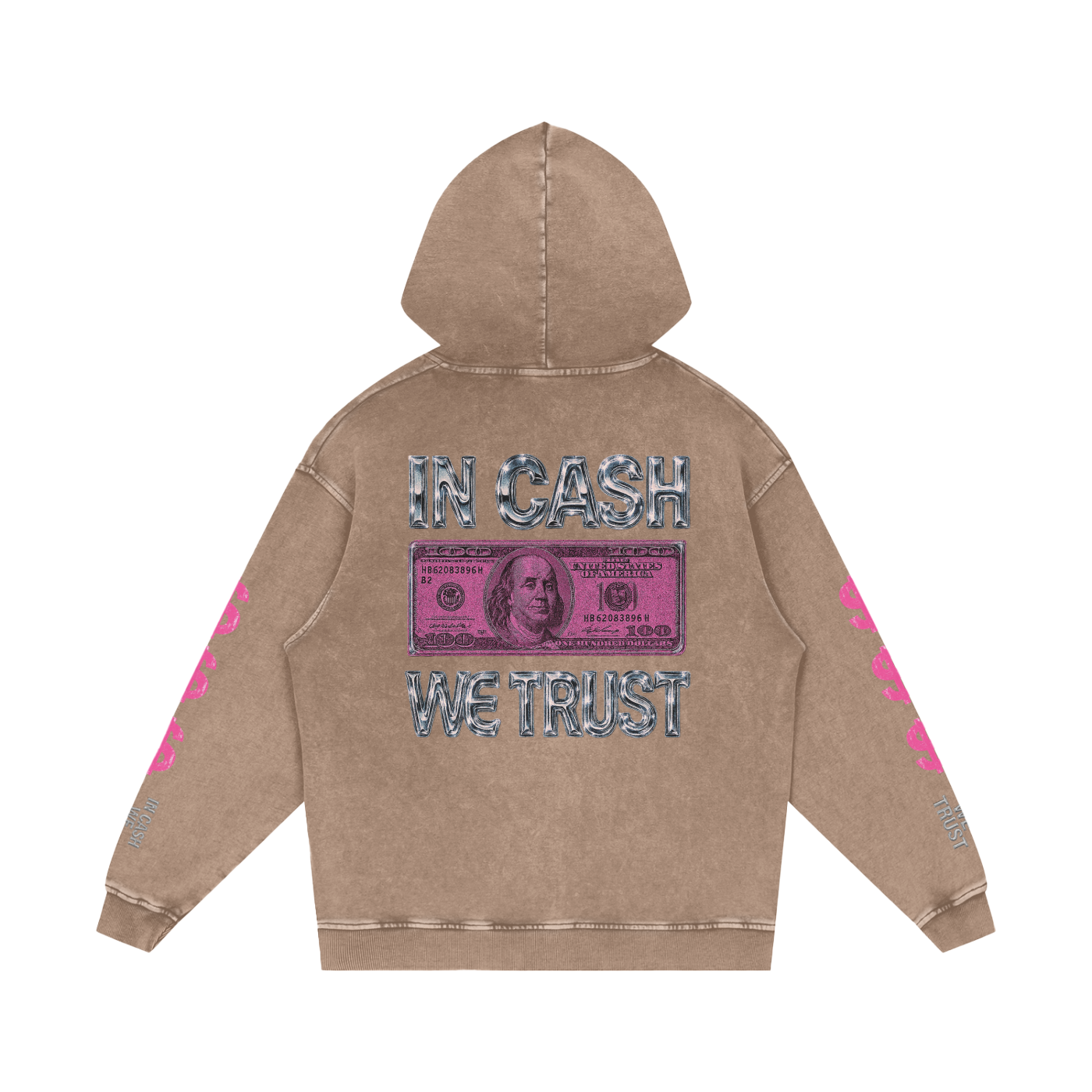 Snow Washed Loose Cotton Hoodie