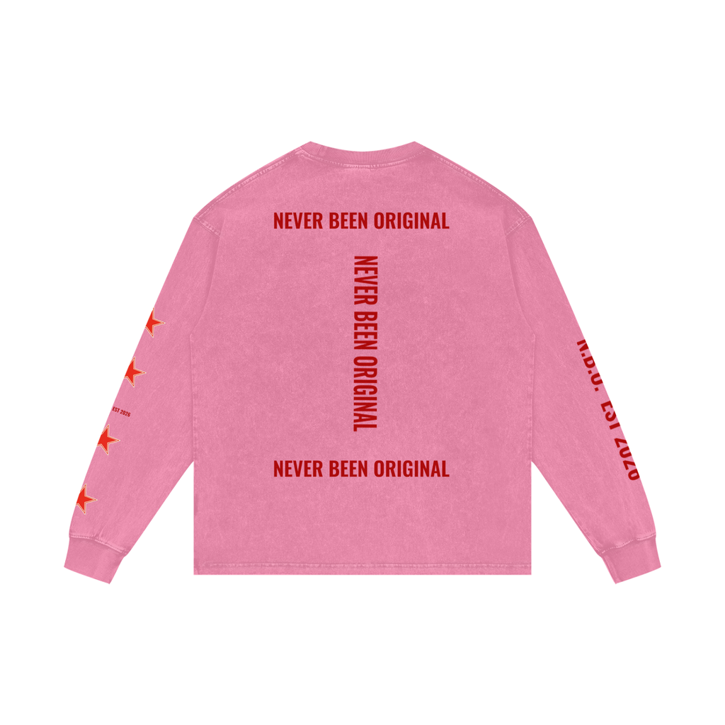 Acid Wash Oversize Long Sleeve T-Shirt