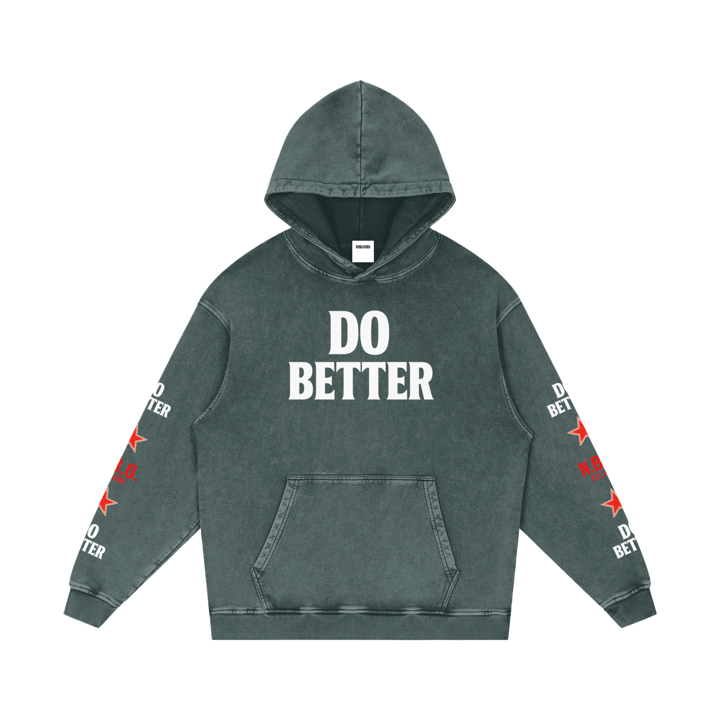 Snow Washed Loose Cotton Hoodie