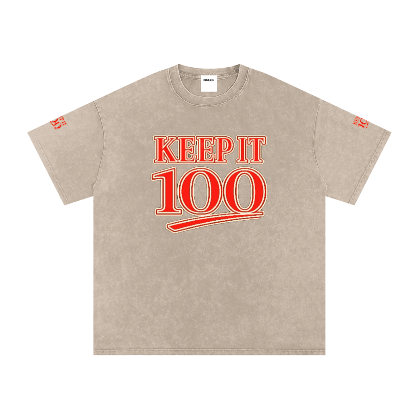 Snow Washed Oversized Cotton T-Shirt