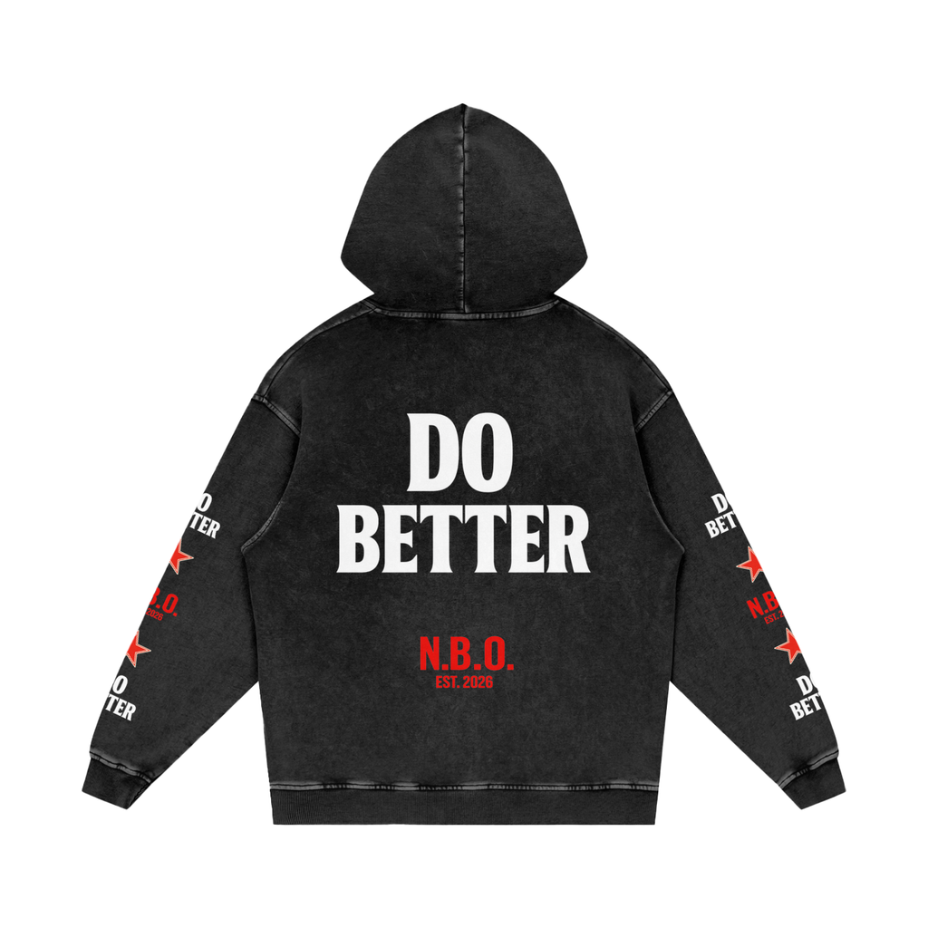 Snow Washed Loose Cotton Hoodie