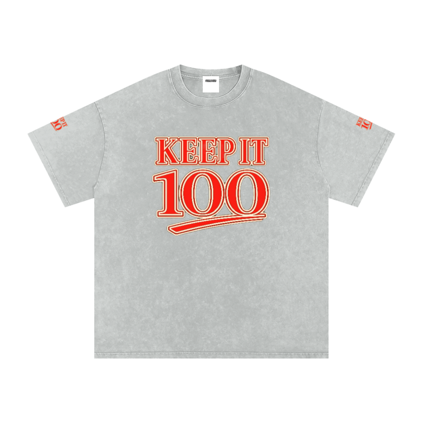 Snow Washed Oversized Cotton T-Shirt