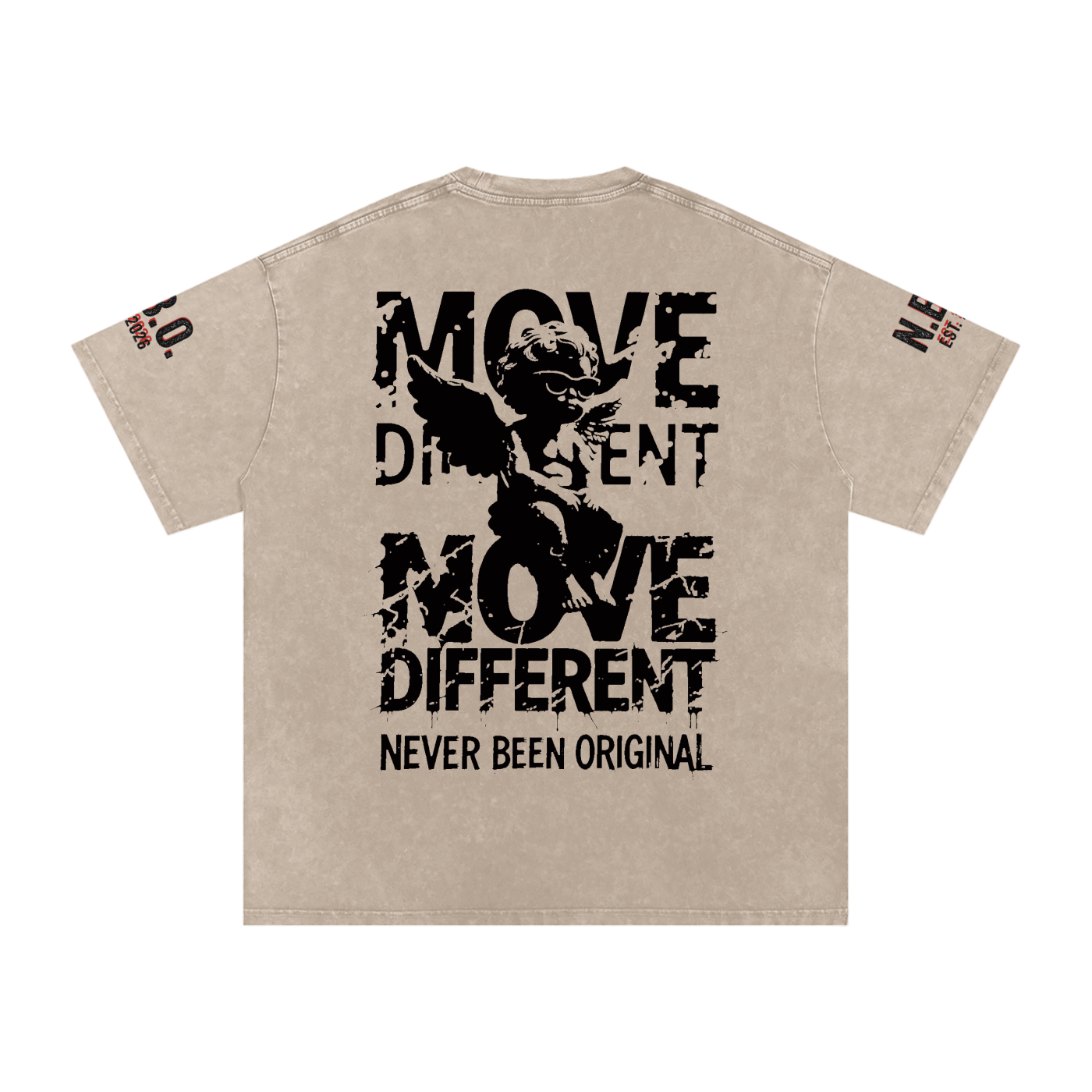Snow Washed Oversized Cotton T-Shirt