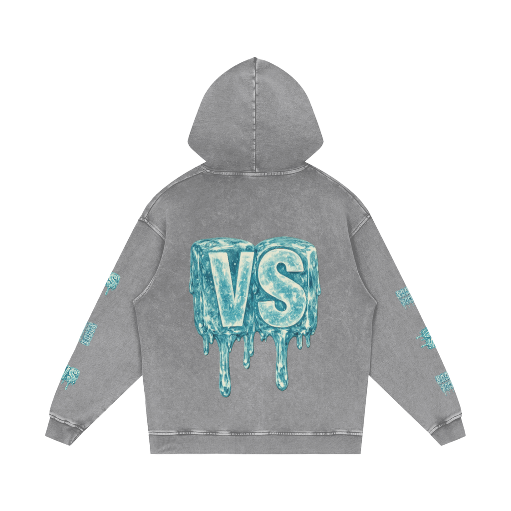 Snow Washed Loose Cotton Hoodie