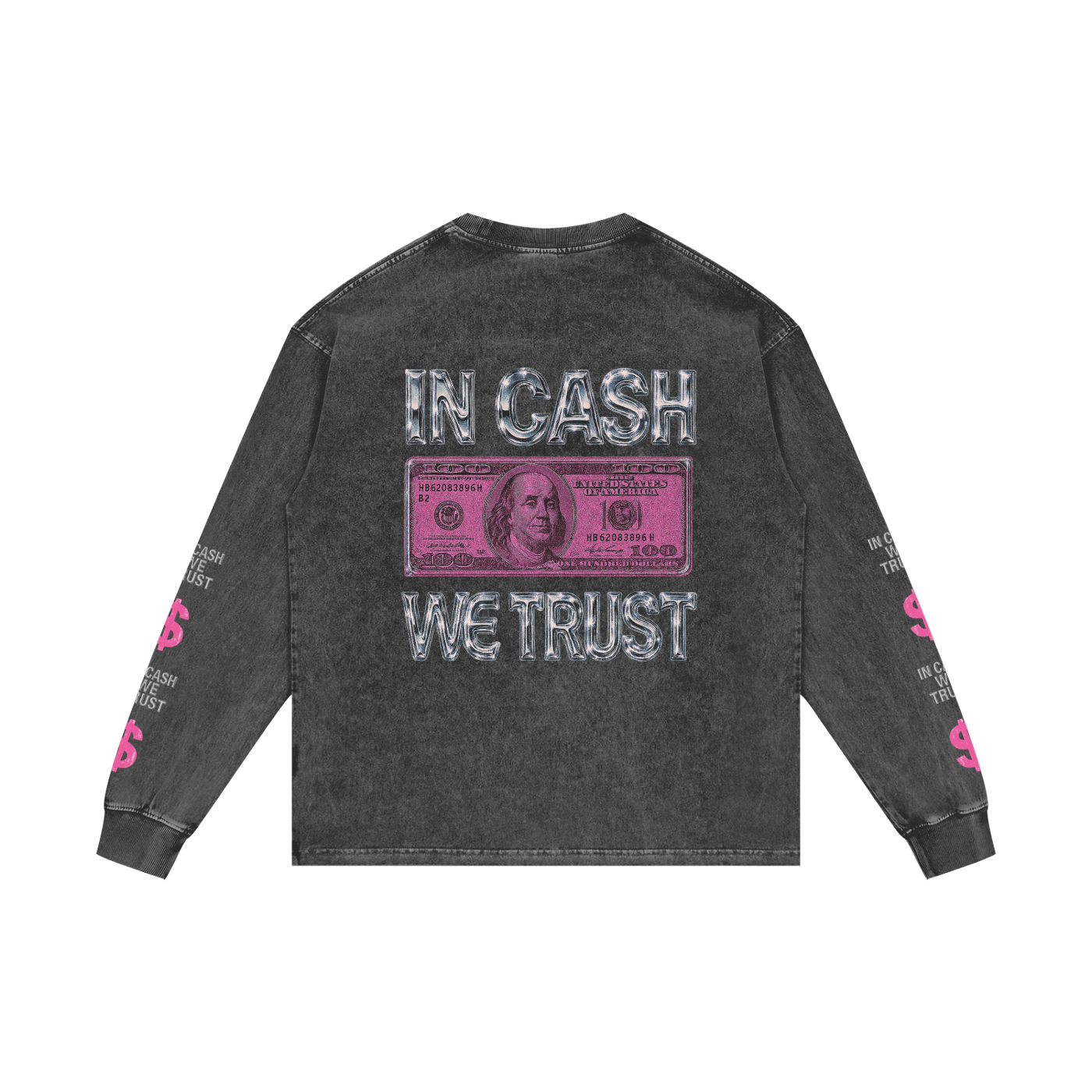 Acid Wash Oversize Long Sleeve T-Shirt