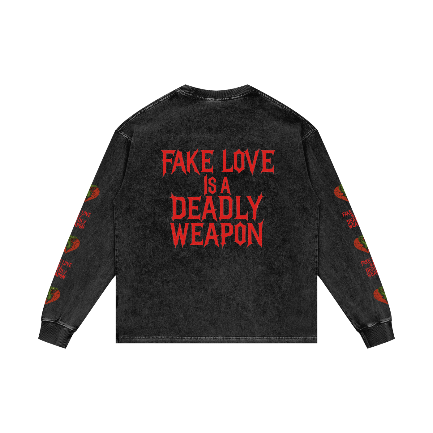 Acid Wash Oversize Long Sleeve T-Shirt