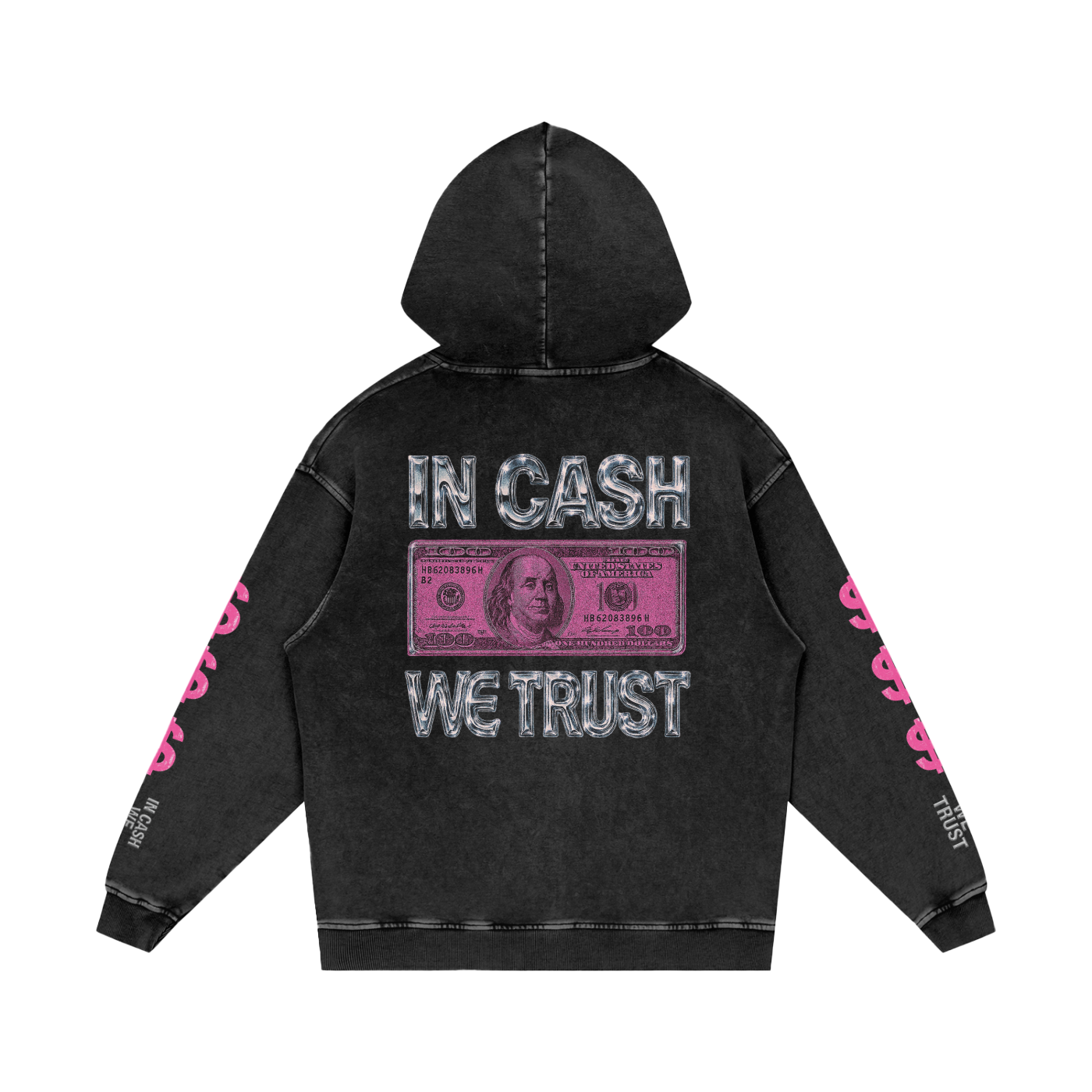 Snow Washed Loose Cotton Hoodie