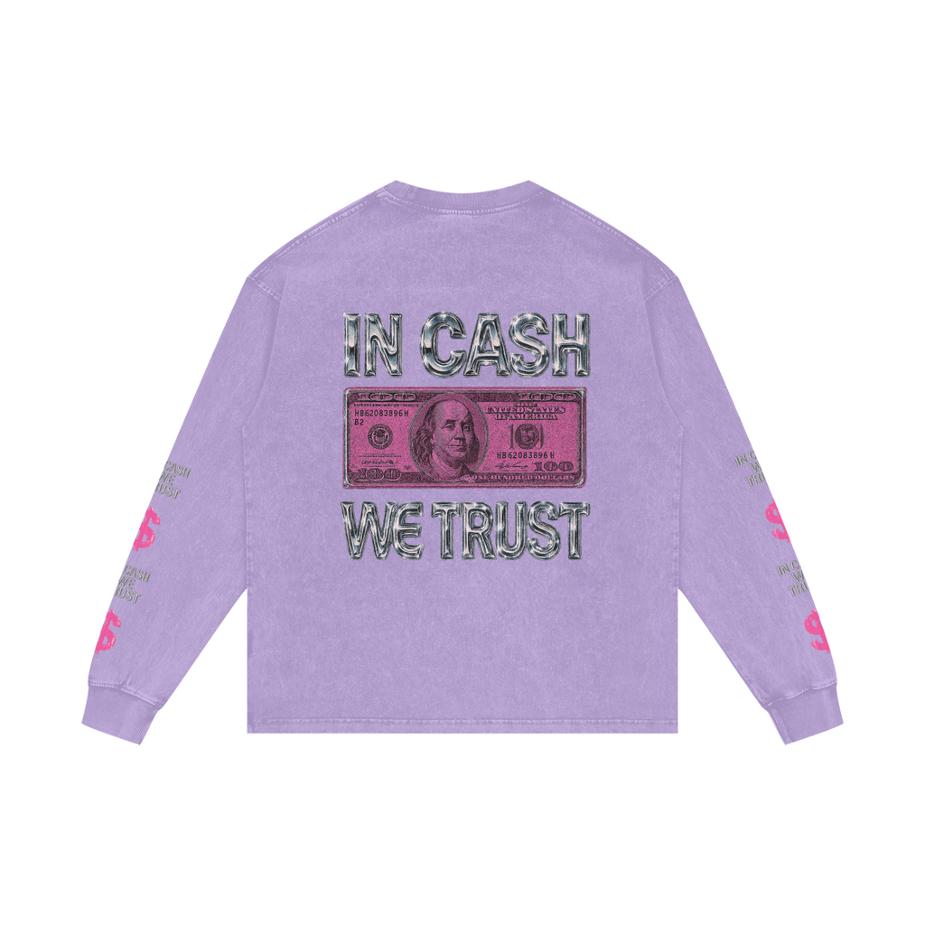 Acid Wash Oversize Long Sleeve T-Shirt