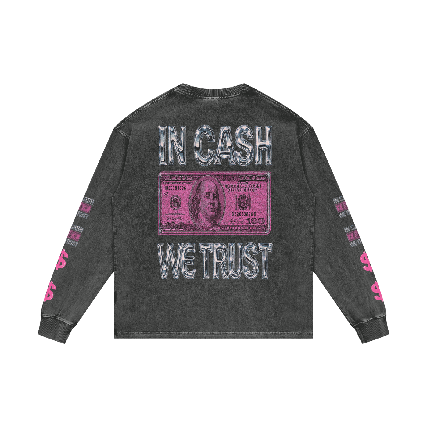 Acid Wash Oversize Long Sleeve T-Shirt